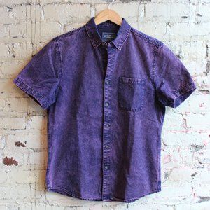 Topman Denim Button-Down Short Sleeve